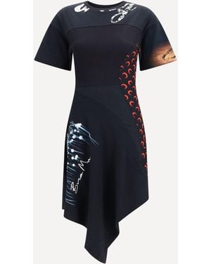 knee length red cocktail dress Moon Rising Thigh Split Knee Length Dress Red main image 1