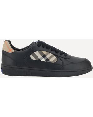 Burberry Leather Trainers - Blue