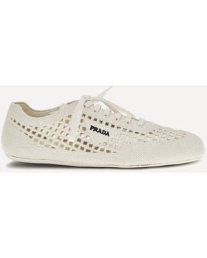 Prada Crochet Trainers - White