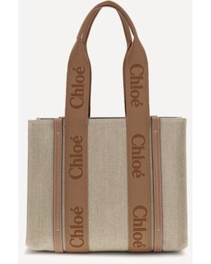 Chloé Woody Shoulder Bag - Natural