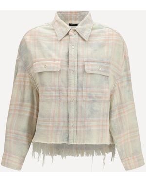 R13 Plaid Shirt - White