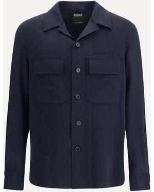 ZEGNA Ovs-Overshirt Shirt - Blue