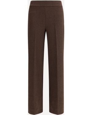 Avenue Montaigne Bouclé Trousers - Brown