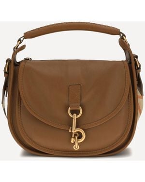 Burberry Small B Clip Crossbody Bag - Brown