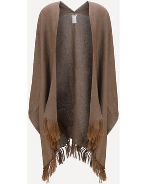 Brunello Cucinelli Open Poncho - Brown