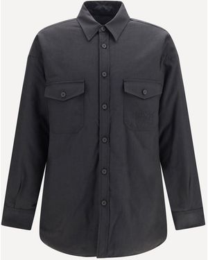 MM6 by Maison Margiela Wool-Blend Shirt - Blue