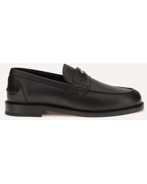 Christian Louboutin Plato Leather Loafers - White