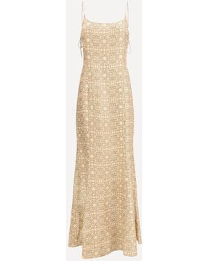 Kristina Ti Sleeveless Long Dress - White