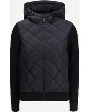 Canada Goose Hybridge Quilted Knit Hooded Down Jacket - Blue