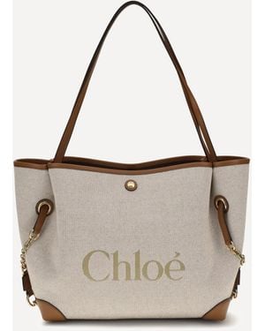 Chloé Borsa Tote Clover - Bianco
