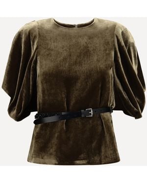 P.A.R.O.S.H. P. A.R. O. H. Velvet Top - Green