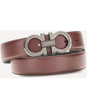 Ferragamo Reversible And Adjustable Gancini Belt - Pink