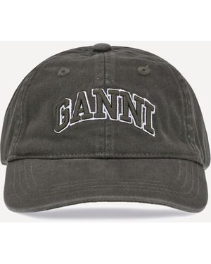 Ganni Logo Baseball Cap - Black