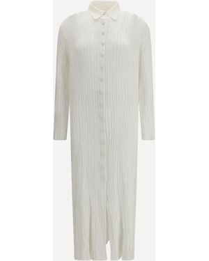 GONGDID DESIGN Long Wave Dress - White