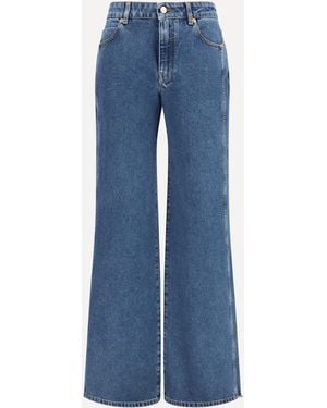 Balmain Straight Wide-Leg Jeans - Blue