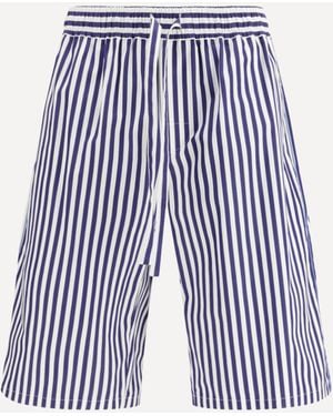 Dolce & Gabbana Striped Drawstring Shorts - Blue