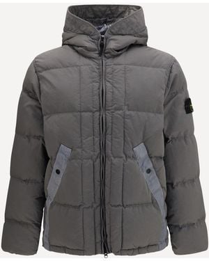 Stone Island Nylon Metal Hooded Puffer Jacket - Gray