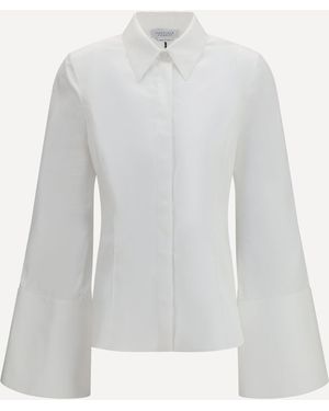 Gabriela Hearst Jataya Fitted Cotton Shirt - White
