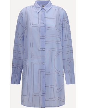 TOTEME Monogram Shirt Dress - Blue