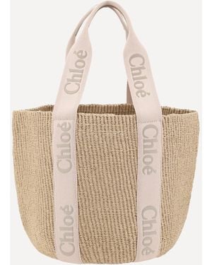 Chloé Woody Bucket Bag - Natural