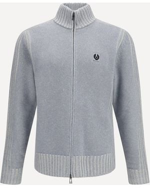 Belstaff Maglione Con Zip Intera Seasonal Watch - Blu