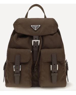 Prada Re-Nylon Backpack - Brown