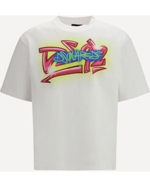 DSquared² Graphic Print T-Shirt - White