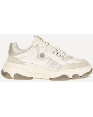 Pinko Athena Leather Sneakers With Sequin Details - White