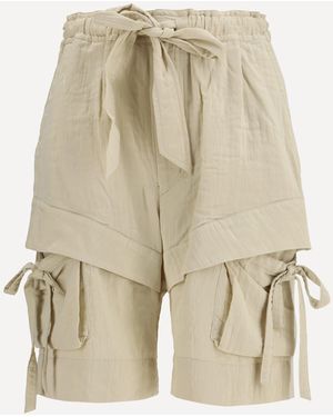 Isabel Marant Viscose And Cotton Shorts - Natural