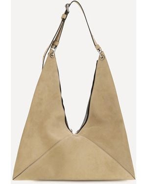 Moschino Suede Hobo Tote Bag - Natural