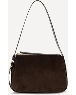 Tory Burch Small Romy Suede Shoulder Bag - White