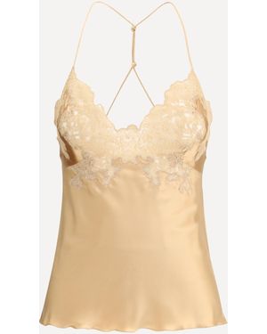 Ermanno Scervino Silk And Lace Top - Natural