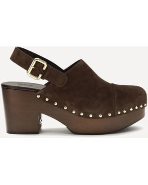 Chloé Jeannette Wedge Clogs - Brown