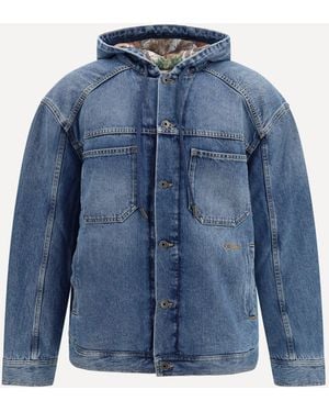 Off-White c/o Virgil Abloh Bookish Padded Denim Jacket - Blue