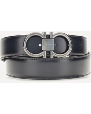 Ferragamo Reversible And Adjustable Gancini Belt - Gray