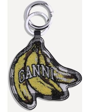 Ganni Banana Keyring in Black | Lyst