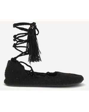 Alanui The Sound Of The Sea Lace-Up Ballerinas - White