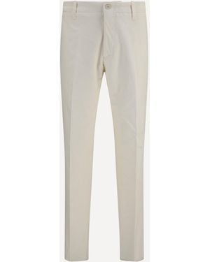 Lardini Ribbed Viscose Pants - Natural
