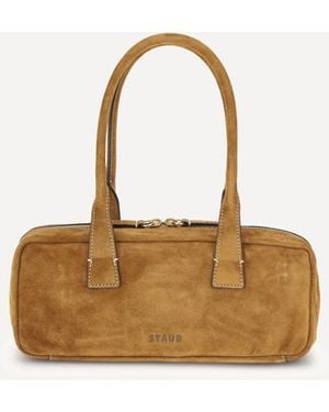 STAUD Dude Suede Shoulder Bag - Natural