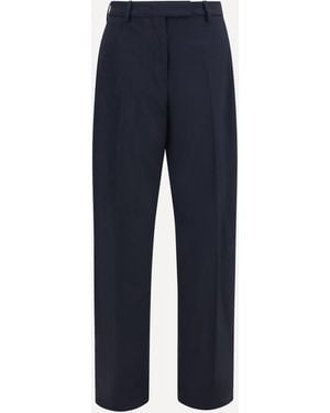 THE LATEST Straight-Leg Wool-Blend Trousers - Blue