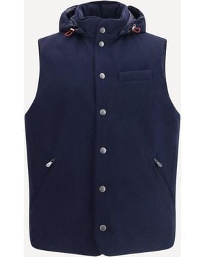 Brunello Cucinelli Wool Down Vest - Blue