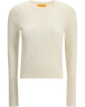 Guest In Residence Cashmere Braided Jumper - White