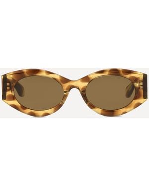 Alaïa Oval Sunglasses - Natural