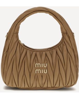 Miu Miu Wandler Hobo Handbag - Natural