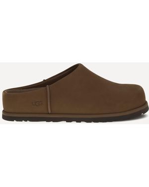 UGG Nubuk Leather Mules - Brown