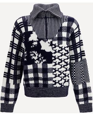 Loewe Maglione Con Zip - Blu