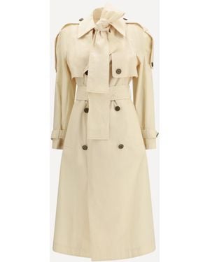 Burberry Long Trerose Trench - Natural