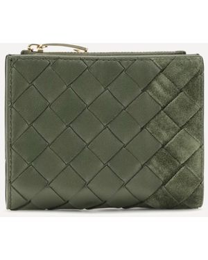 Bottega Veneta Bifold Intrecciato Wallet - Green
