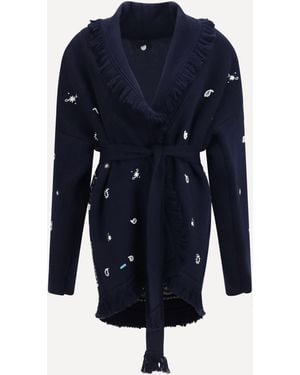 Alanui Echoes Of The Bandana Cardigan - Blue
