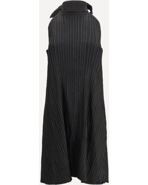 GONGDID DESIGN Wavy Halter Dress - Black